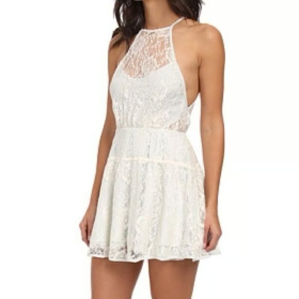 Free People Wish Upon a Star Lace Mini Dress